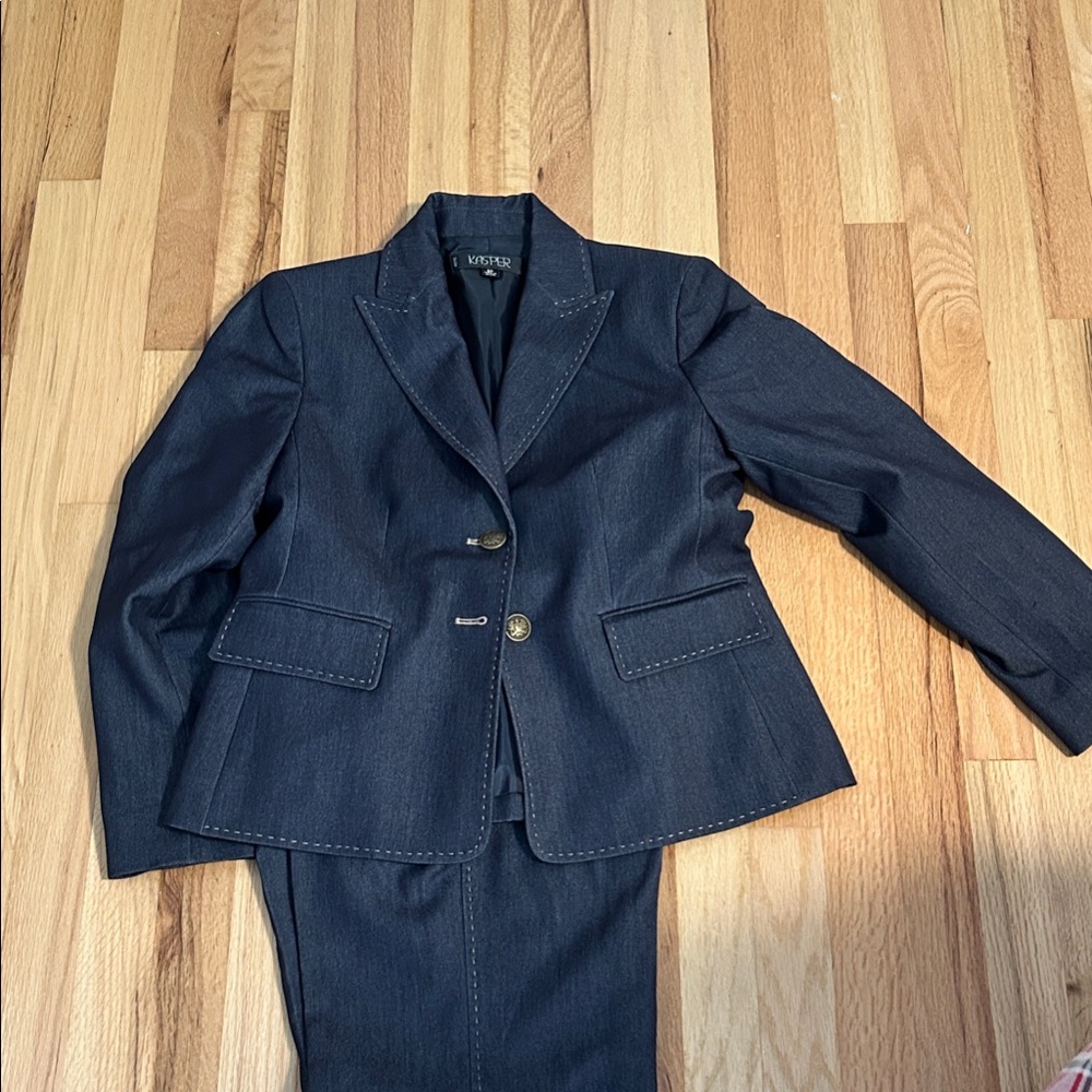 Kasper Dark Blue Suit Set